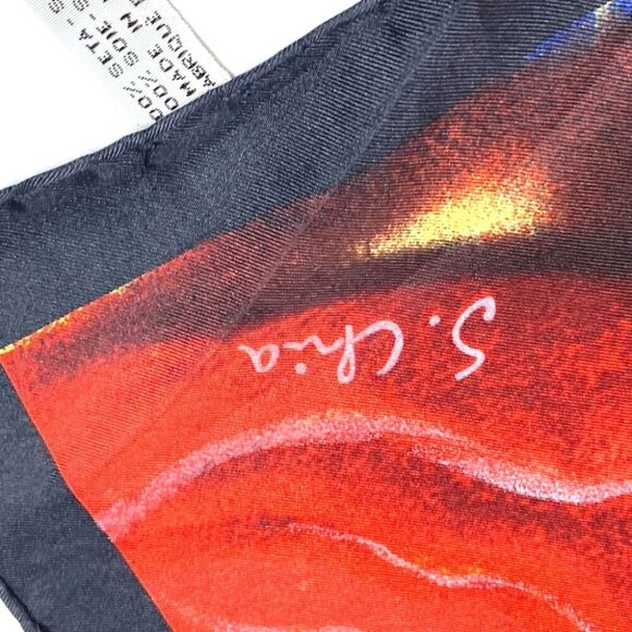 LOUIS VUITTON Sandro Chia Scarf silk Black/Multicolore - Picture 8 of 14